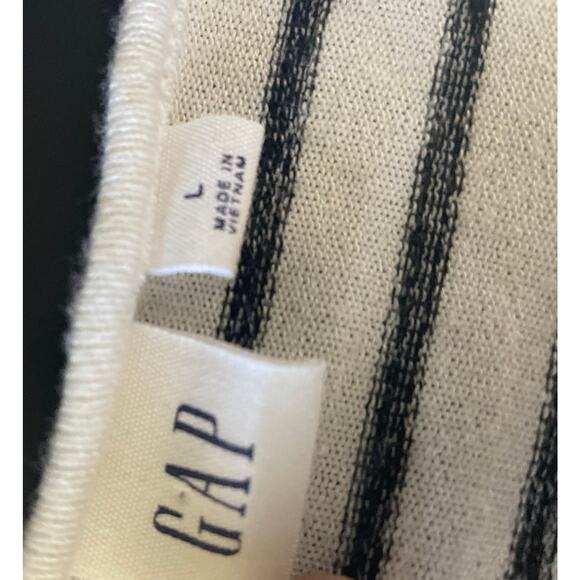 The Gap Womans Stripped Knit Long Sleeve Shirt SZ L - Picture 3 of 7